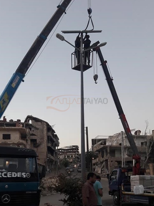 Syria 8M 80W LED light with gel battery